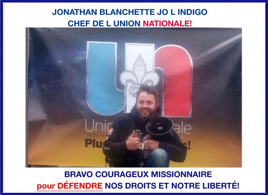 UNION NATIONALE AVEC UN E pour Jonathan blanchette